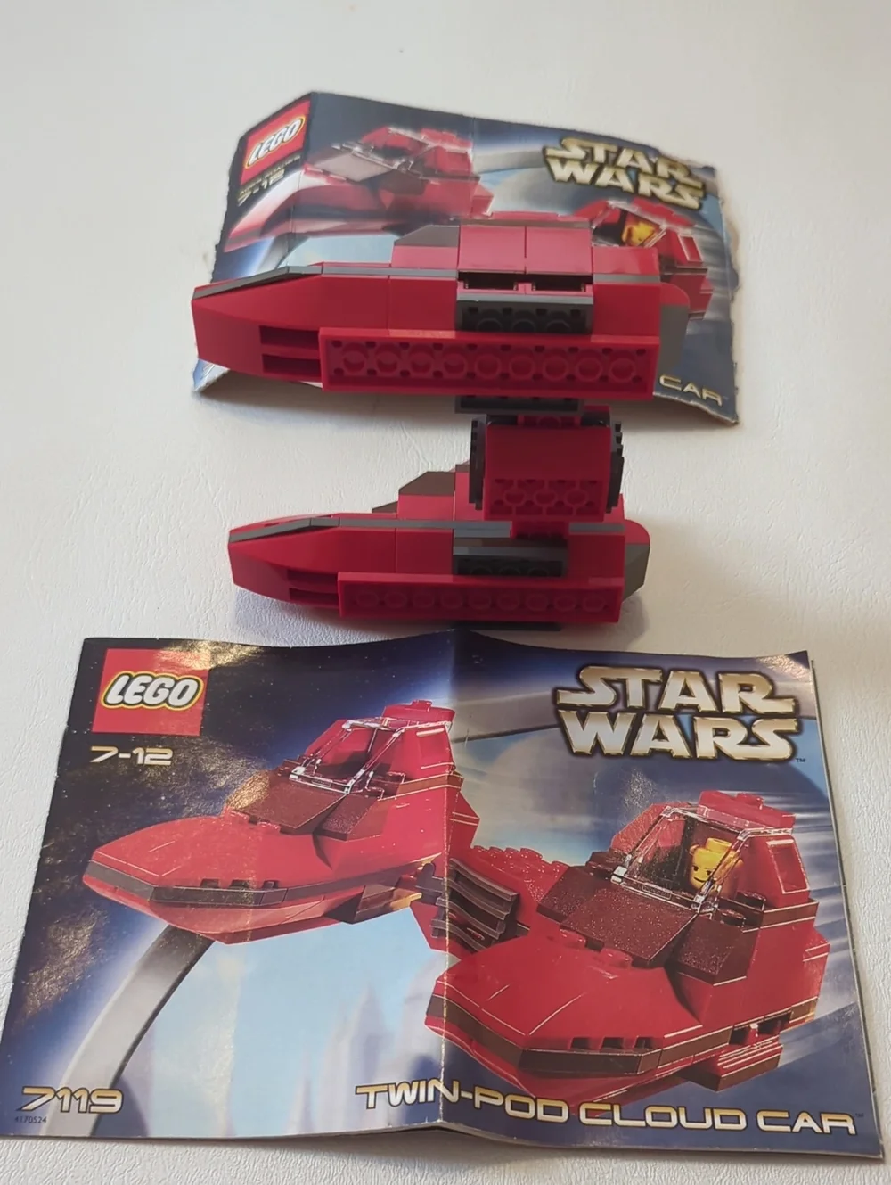 Vintage Star Wars Lego Set 7119 Twin-Pod Cloud Car With Minifigure 2002 Legos